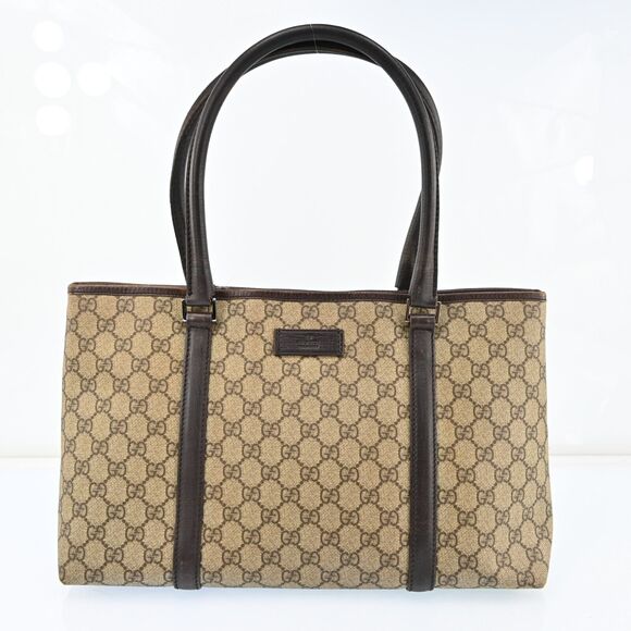 Auth Gucci Gg Supreme Tote Bag Pvc #136490G24B - Picture 1 of 15